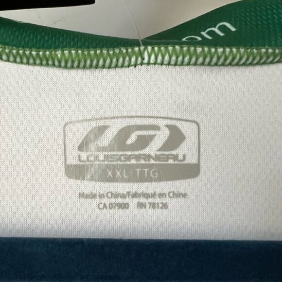 Garneau - Men’s Full Zip Shortsleeve Jersey - Green/White. Size: XXL. NWT. - Picture 5 of 15